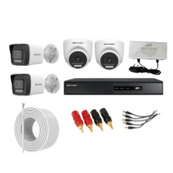 Hikvision Full HD 5MP 4 Camera audio color Full HD DVR Kit