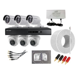 Hikvision Full HD 2MP 6 Camera 2mp Full HD DVR Kit