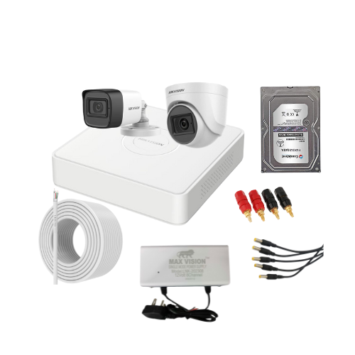 Hikvision Full HD 2MP 2 Camera With Audio 2mp Full HD DVR Kit